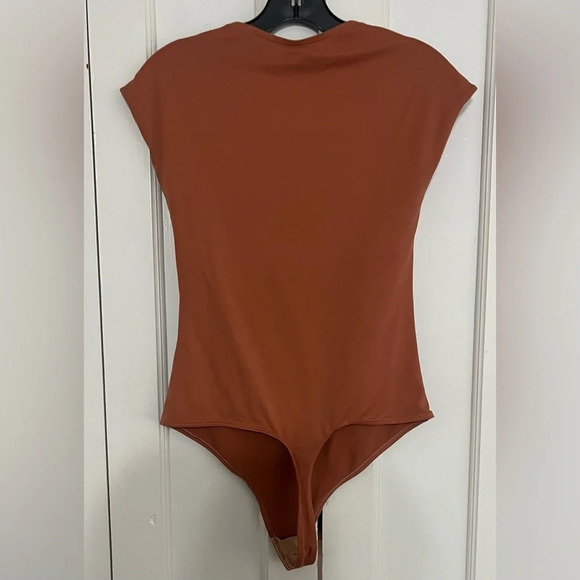 Alix NYC Odin pleat detail bodysuit in clay - Picture 7 of 7